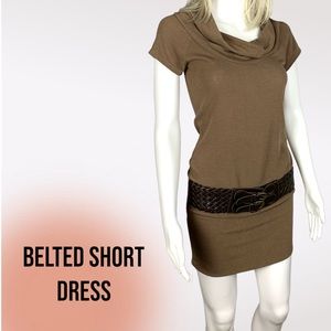 Bella D Short Sleeve Knit Mini Dress